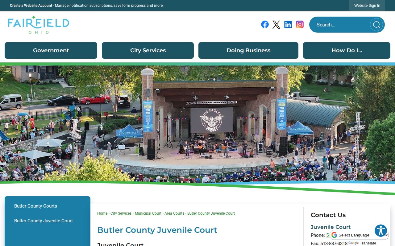 Butler County Juvenile Detention Center release information through Juvenile Court